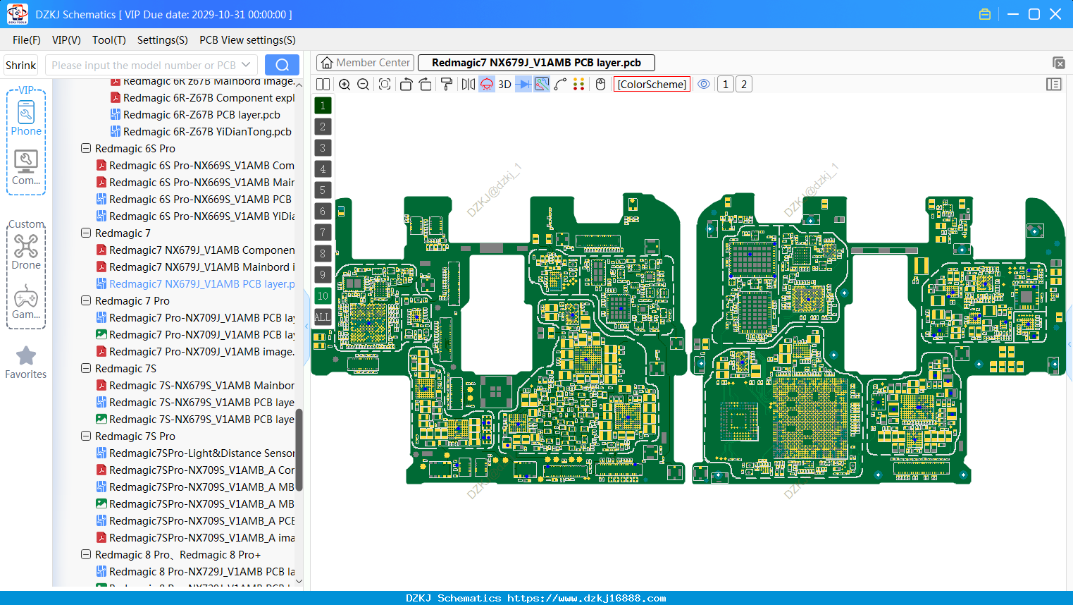 Nubia Redmagic7 NX679J_V1AMB PCB Layer
